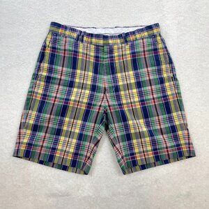 RLX Ralph Lauren Men's Cotton Blend Colorful Plaid Chino Golf Shorts Size 32